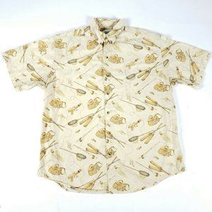 Mens XL Lightweight Fishing Button Front Shirt